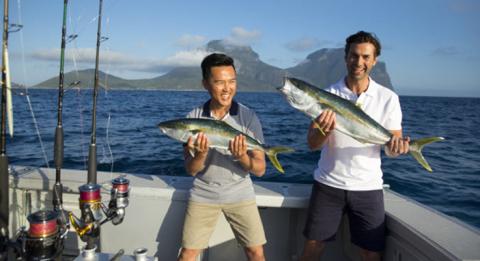 於美麗動人的豪勳爵島（Lord Howe Island）中享受釣魚