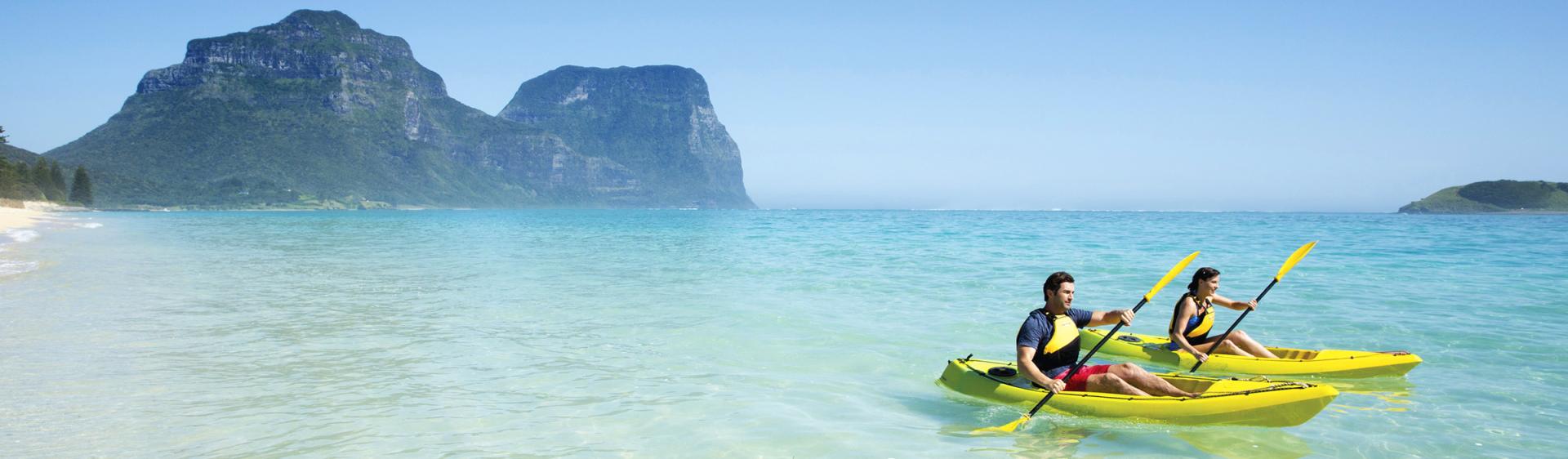 Kayaking on Lord Howe Island