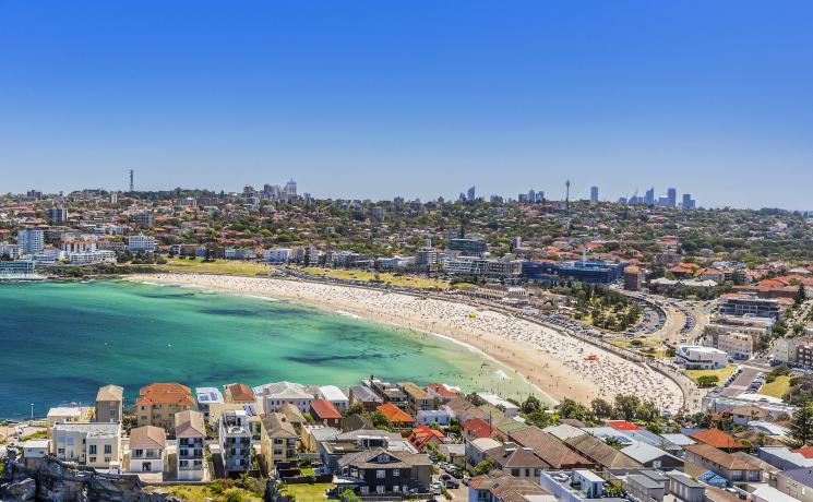 空中射擊的邦迪海灘 ， 雪梨