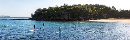 Stand up paddleboarding, Shelly Beach, Manly