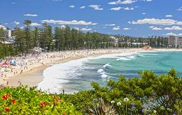 View from the South Steyne end of Manly Beach