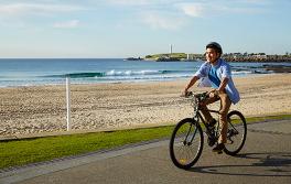 Cycling at Wollongong Beach, Wollongong